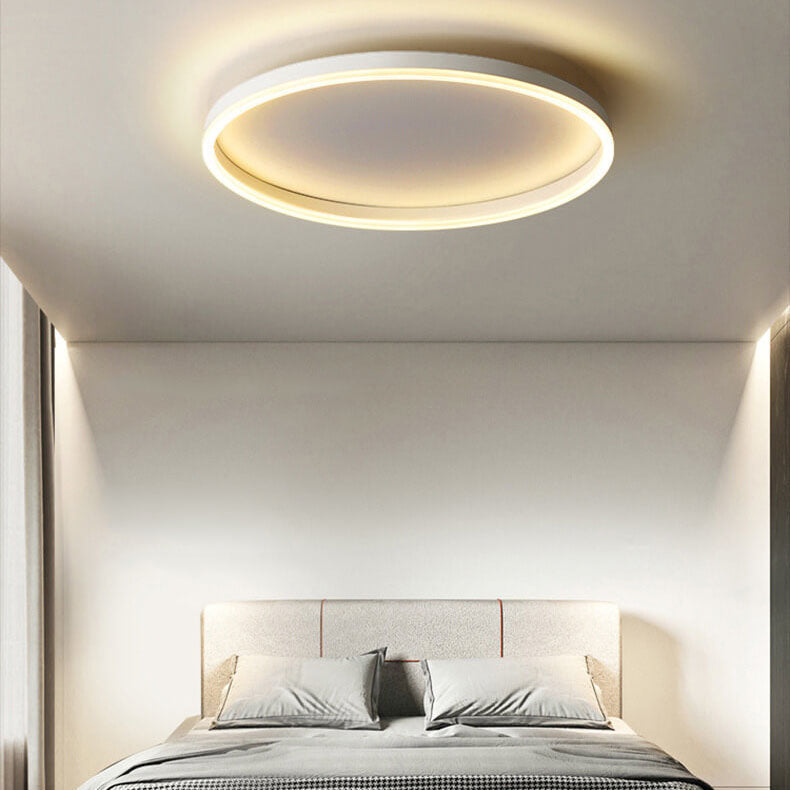 Lampada da soffitto a LED circolare minimalista nordica in ferro e acrilico