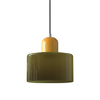 Lampada a sospensione in vetro – Elegante lampada cilindrica per ambienti accoglienti