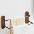 Barra doppia per asciugamani da bagno da 19" supporto per asciugamani non perforato in oro nero