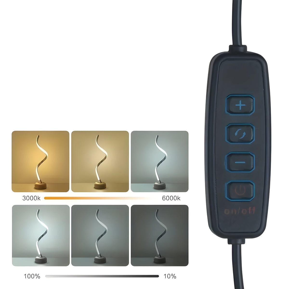 RusticGlow Lampada – Moderna Lampada da Tavolo LED in Legno