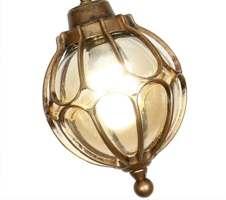 Lampada a Sospensione Esterno Impermeabile Sferica Retro Europea con 1 Luce