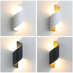 SpiralGlow Light - Lampada a parete LED a spirale in metallo impermeabile nordico