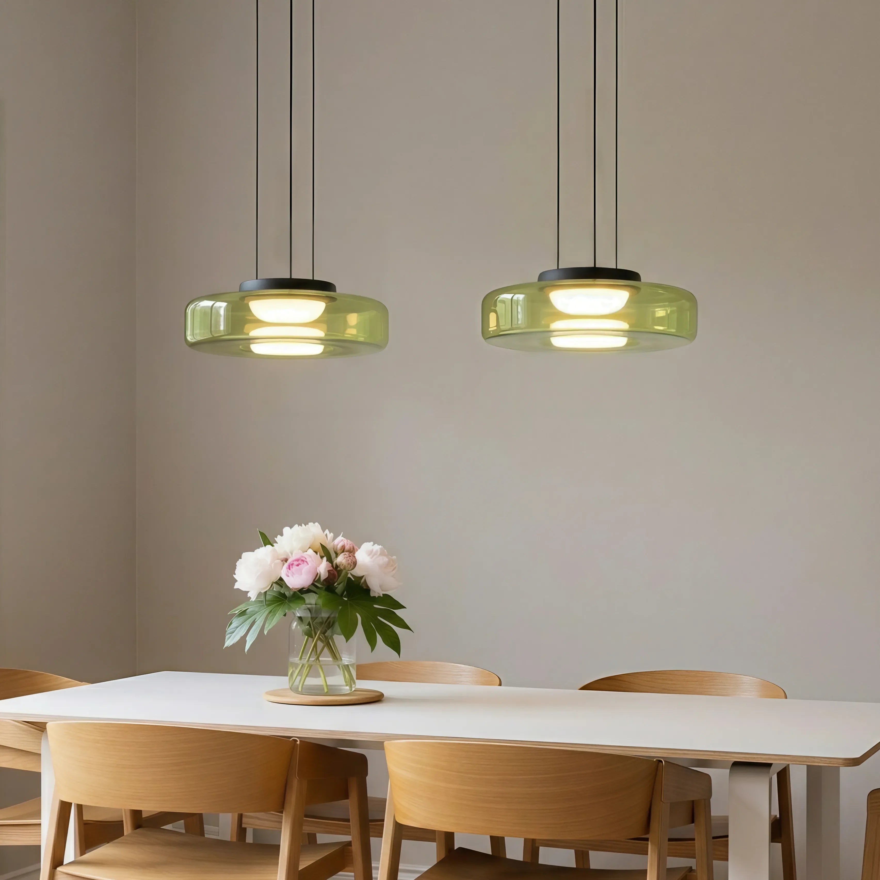 Lampada a Sospensione in Vetro Stile Bauhaus