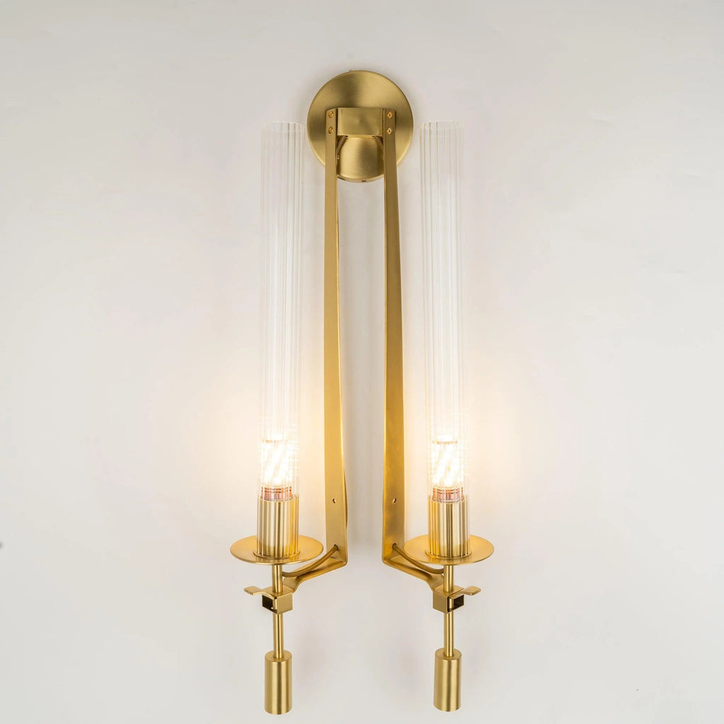 Lampada da Parete Vintage in Vetro per Candele