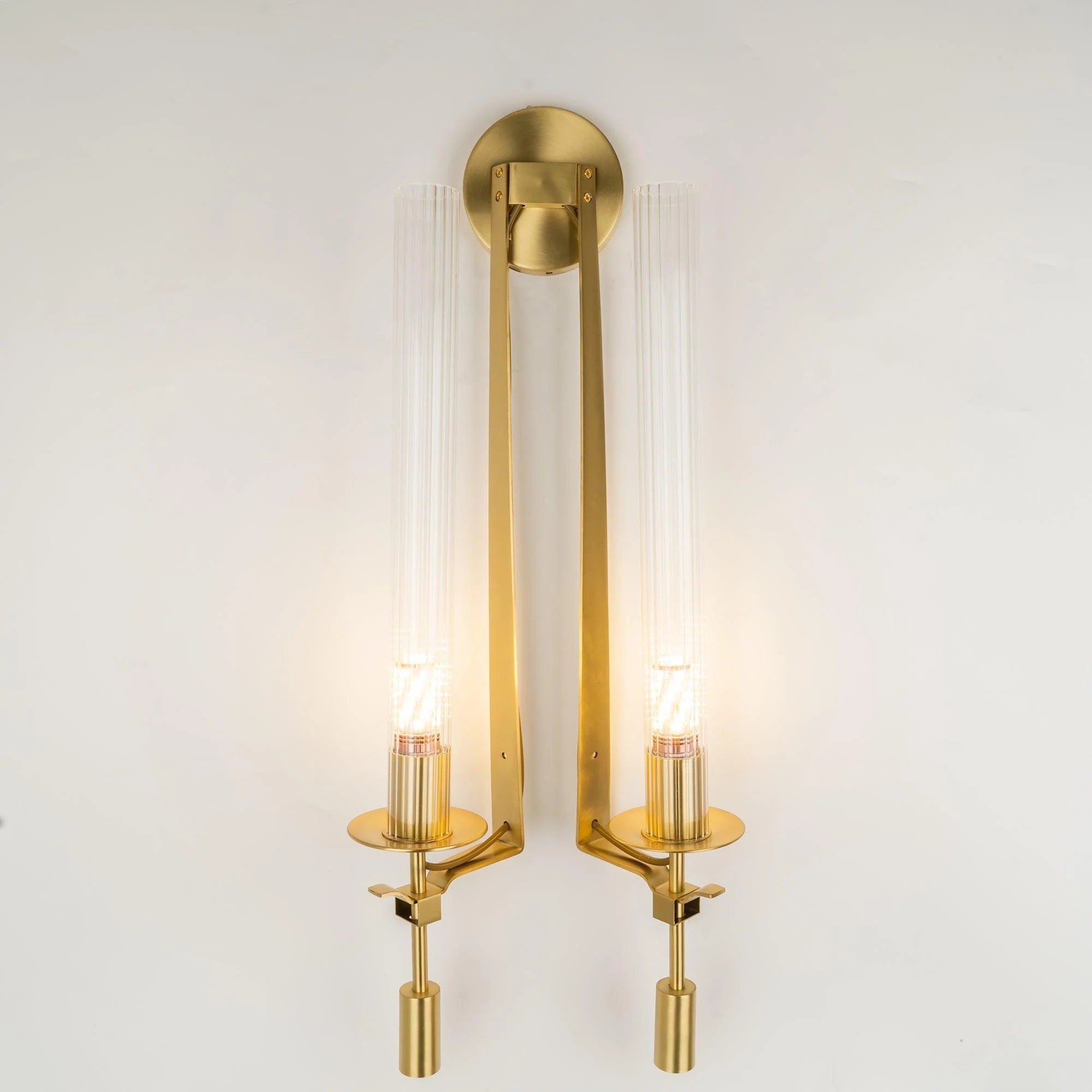 Lampada da Parete Vintage in Vetro per Candele