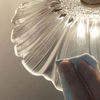 Lampada da soffitto in vetro a petalo elegante