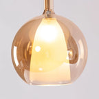 Lampada a sospensione in vetro sferico minimalista
