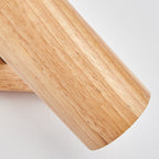 Faretto da soffitto minimalista giapponese in legno massello con 1/3/4 luci