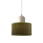 Lampada a sospensione in vetro – Elegante lampada cilindrica per ambienti accoglienti