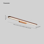 Lampada da Parete Moderna in Metallo Luxa con Specchio Frontale, Curvata, Nera/Caffè