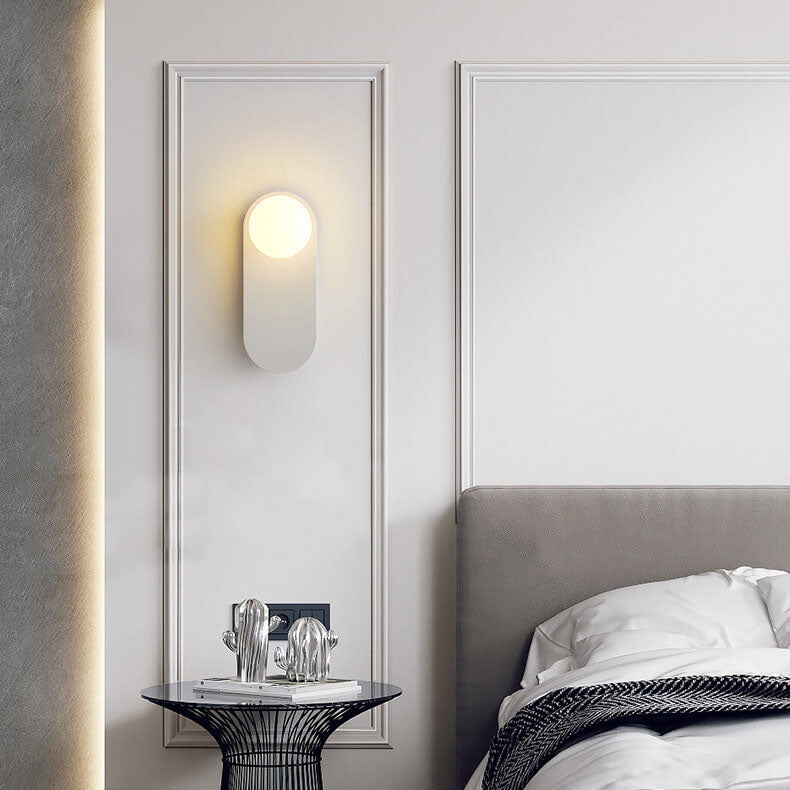 Base in Vetro Minimalista Nordico Lampada da Parete a 1 Luce