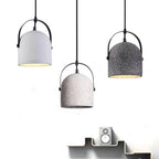 Lampada a Sospensione Cilindrica in Cemento Creativo Nordic con 1 Luce