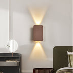 Lampada da Parete LED a Pannello Piano Rettangolare in Alluminio Minimalista Nordico con 2 Luci