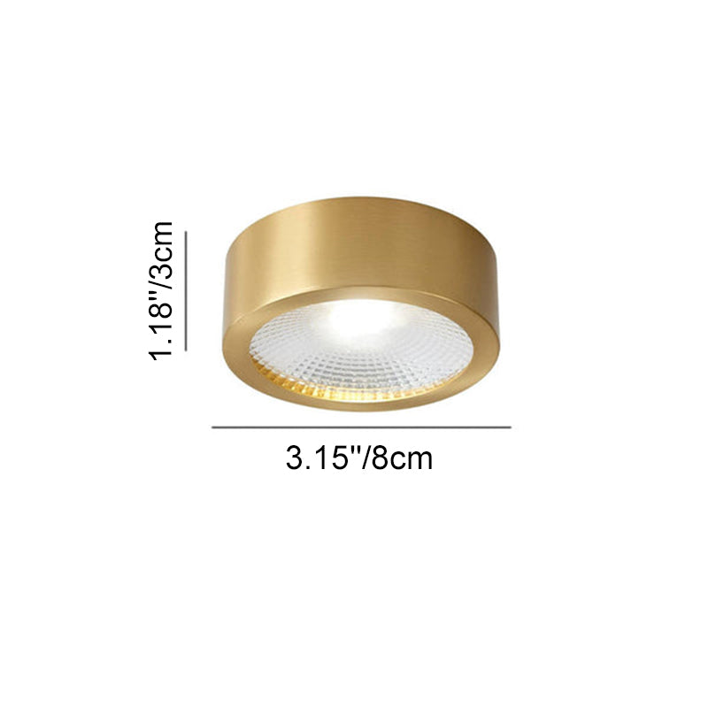 Luce a soffitto LED ultra-sottile in rame di lusso moderno per corridoio