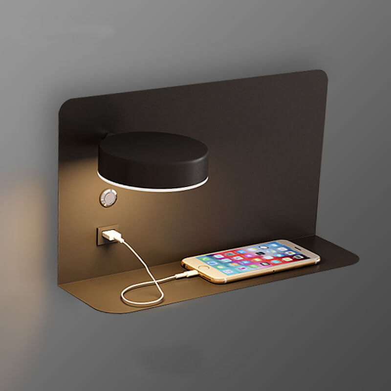 Lampada da Parete LED Quadrata Moderna Minimalista in Ferro e Acrilico Ricaricabile USB