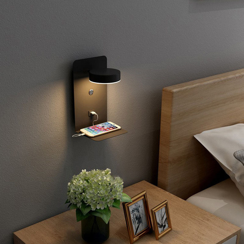 Lampada da Parete LED Quadrata Moderna Minimalista in Ferro e Acrilico Ricaricabile USB