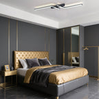 Moderna Semplice Luce da Soffitto LED in Alluminio Nero