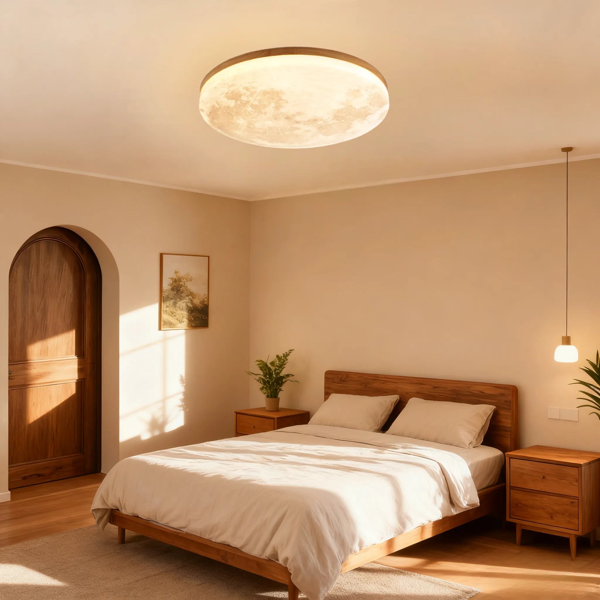 Moderna Creativa Lampada da Soffitto Rotonda Luna