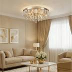 Moderna Luce da Soffitto Rotonda in Cristallo