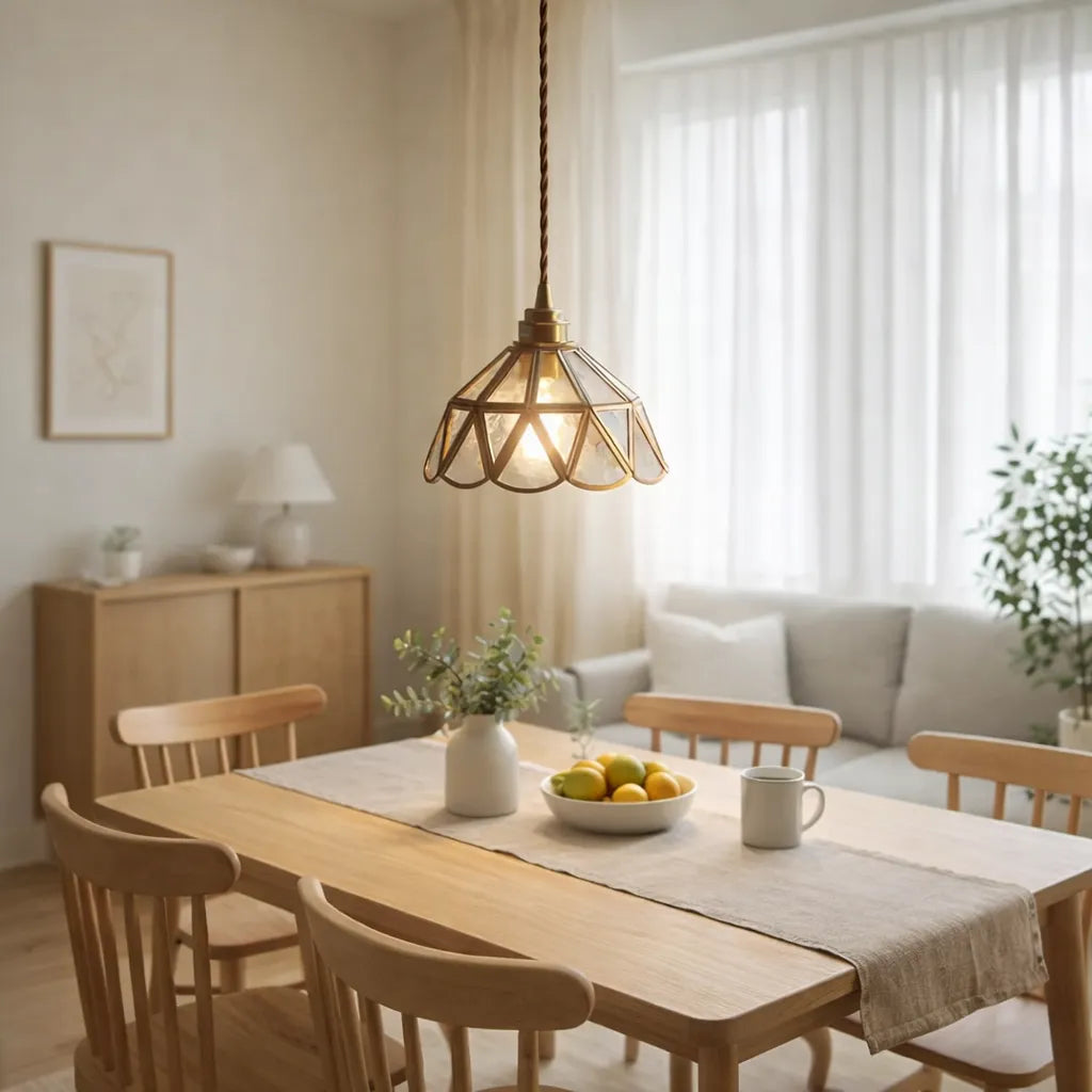 Lampada a Sospensione Vintage in Ottone Stile Nordico