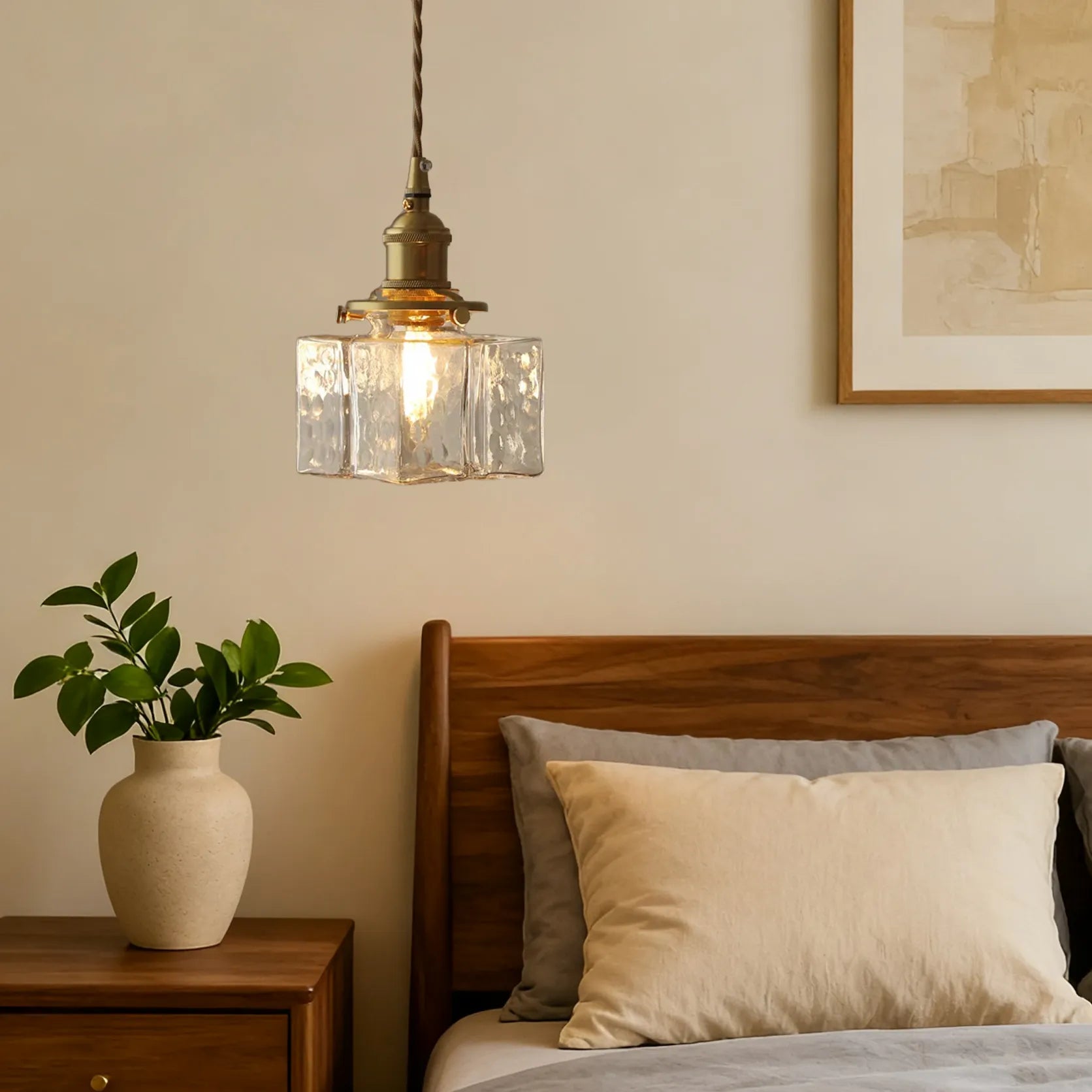 Lampada a Sospensione in Vetro Moderno Retro Glarefusion