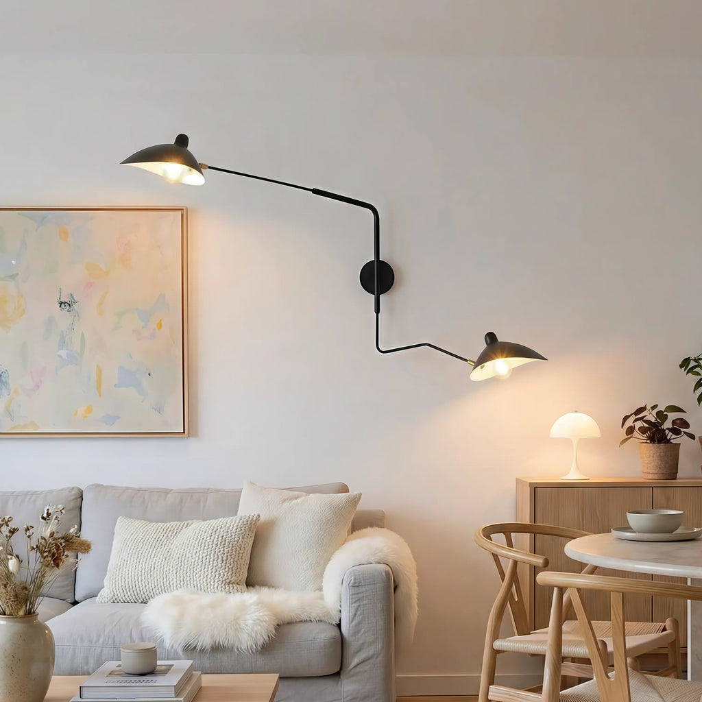 Lampada da Parete Chic a Doppia Testa