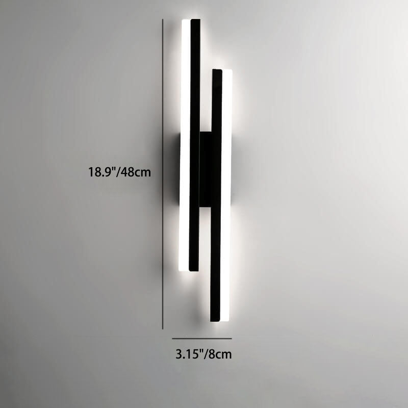 Lampada da parete LED in ferro acrilico con linee minimaliste moderne