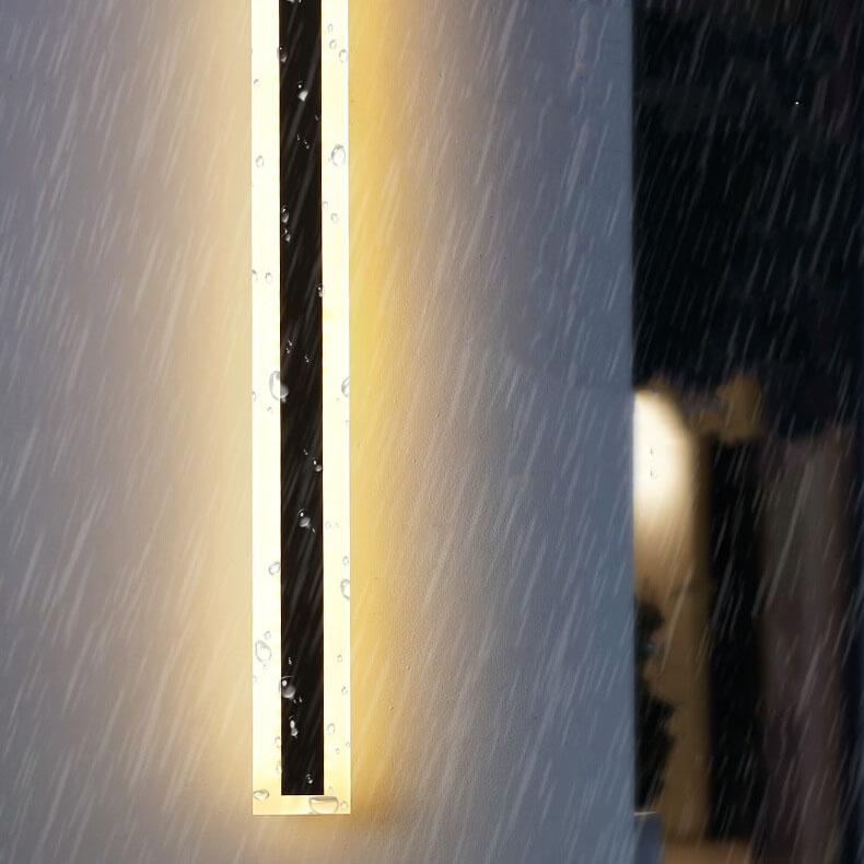 Lampada da Parete Esterno Waterproof LED Acrilica Minimalista a Forma di Barra Allungata con 1 Luce