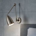 Applique da Parete Retrattile Rotante in Ferro a Braccio Swing Industriale Retro con 1 Luce