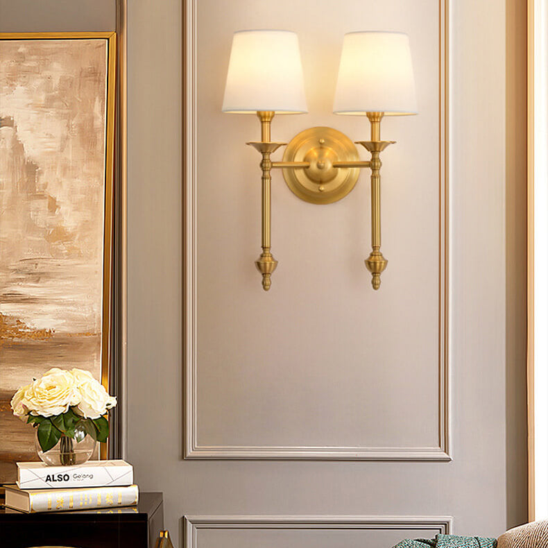 Applique Moderno con Ombrello in Ottone 1/2 Luce