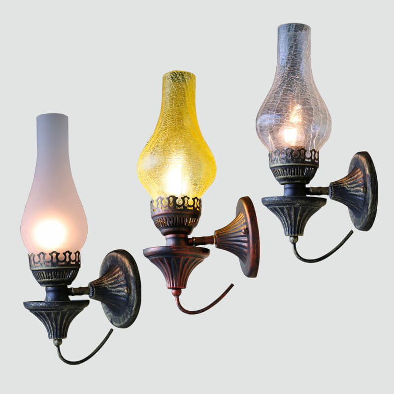 Applique da parete antica a kerosene 1 luce Retro
