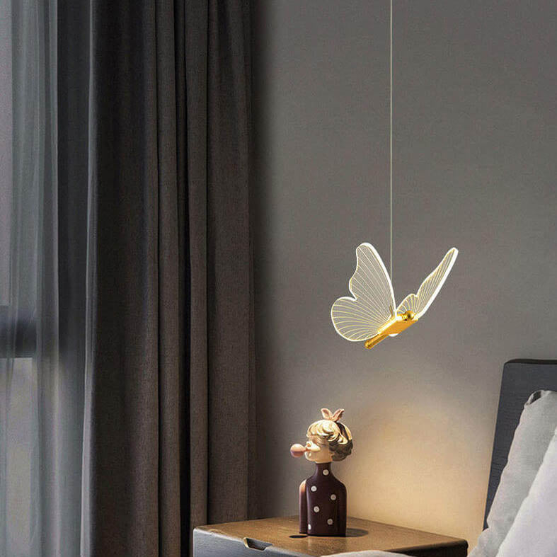 Lampada a sospensione LED a farfalla in acrilico minimalista