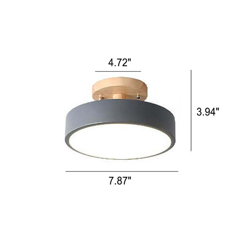 Lampada da soffitto a LED rotonda Nordic Log semi-incassata