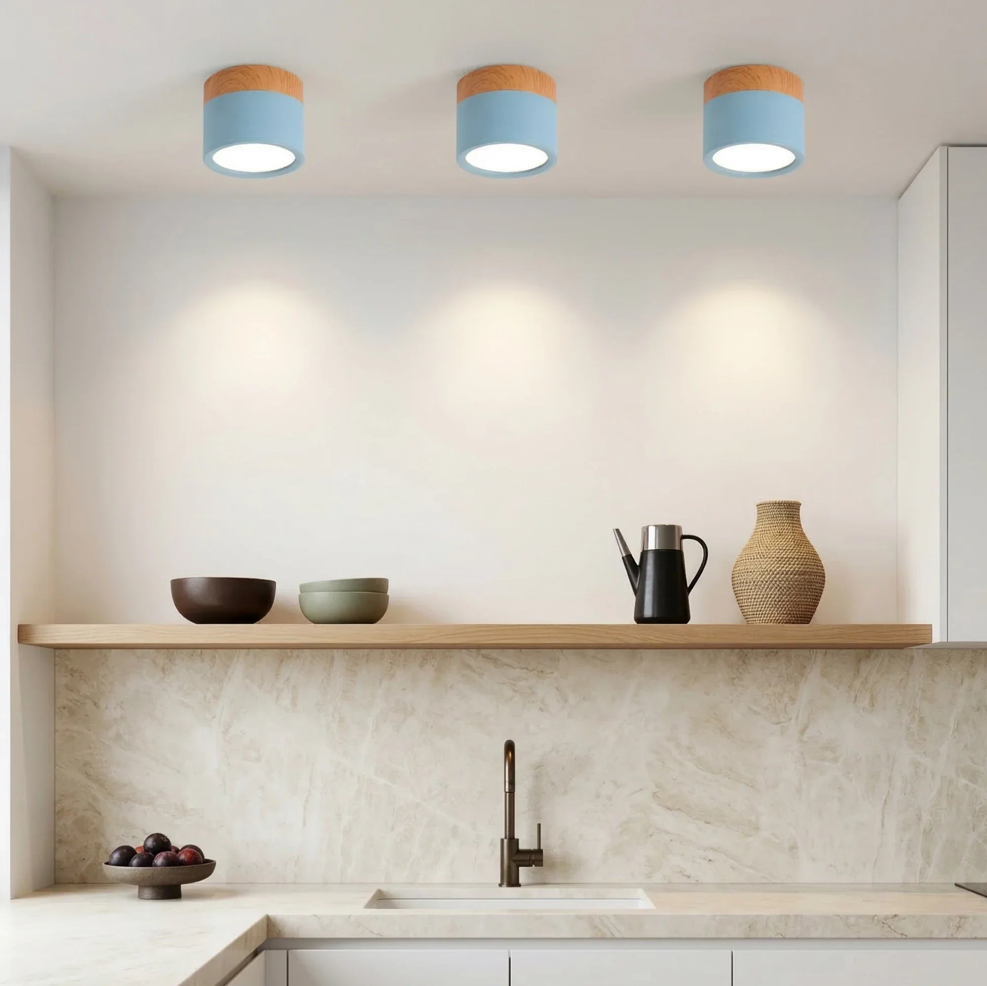 Lampada da soffitto LED cilindrica semplice nordica