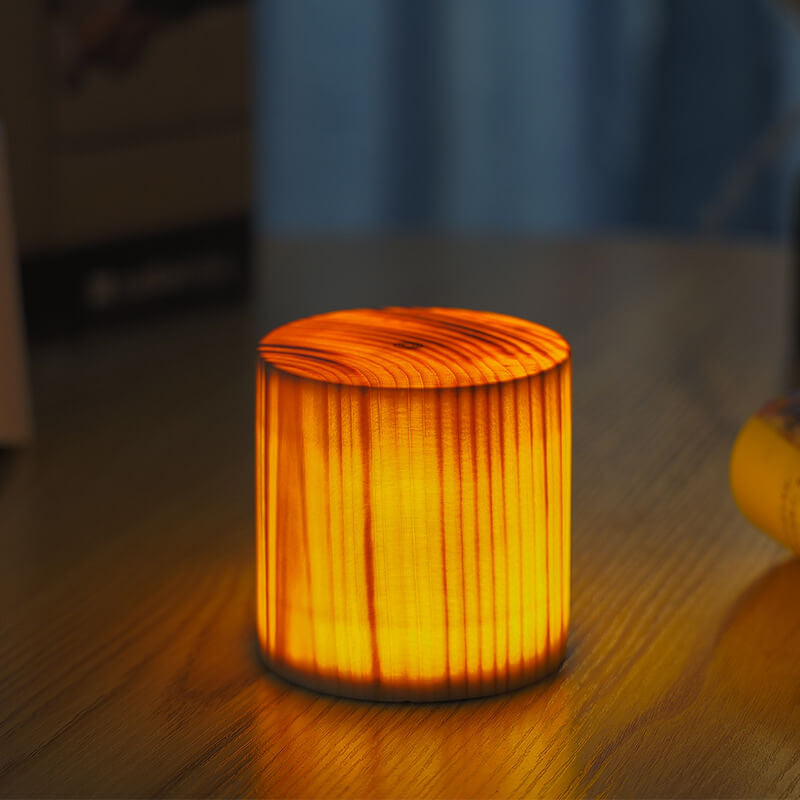 Lampada da Tavolo Notturna Touch LED in Legno Creativo