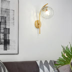 Applique da Parete Lampada a Globo di Vetro Nordic Arc 1 Luce