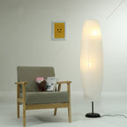 Lampada da terra con colonna in carta di riso minimalista nordica a 2 luci