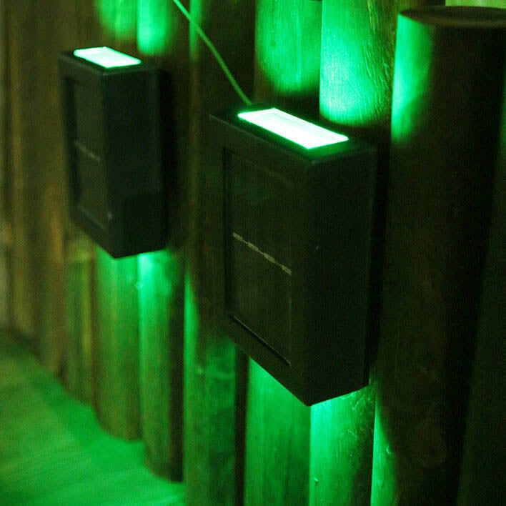 Lampada da Parete da Giardino LED Impermeabile Solare a Forma Quadrata