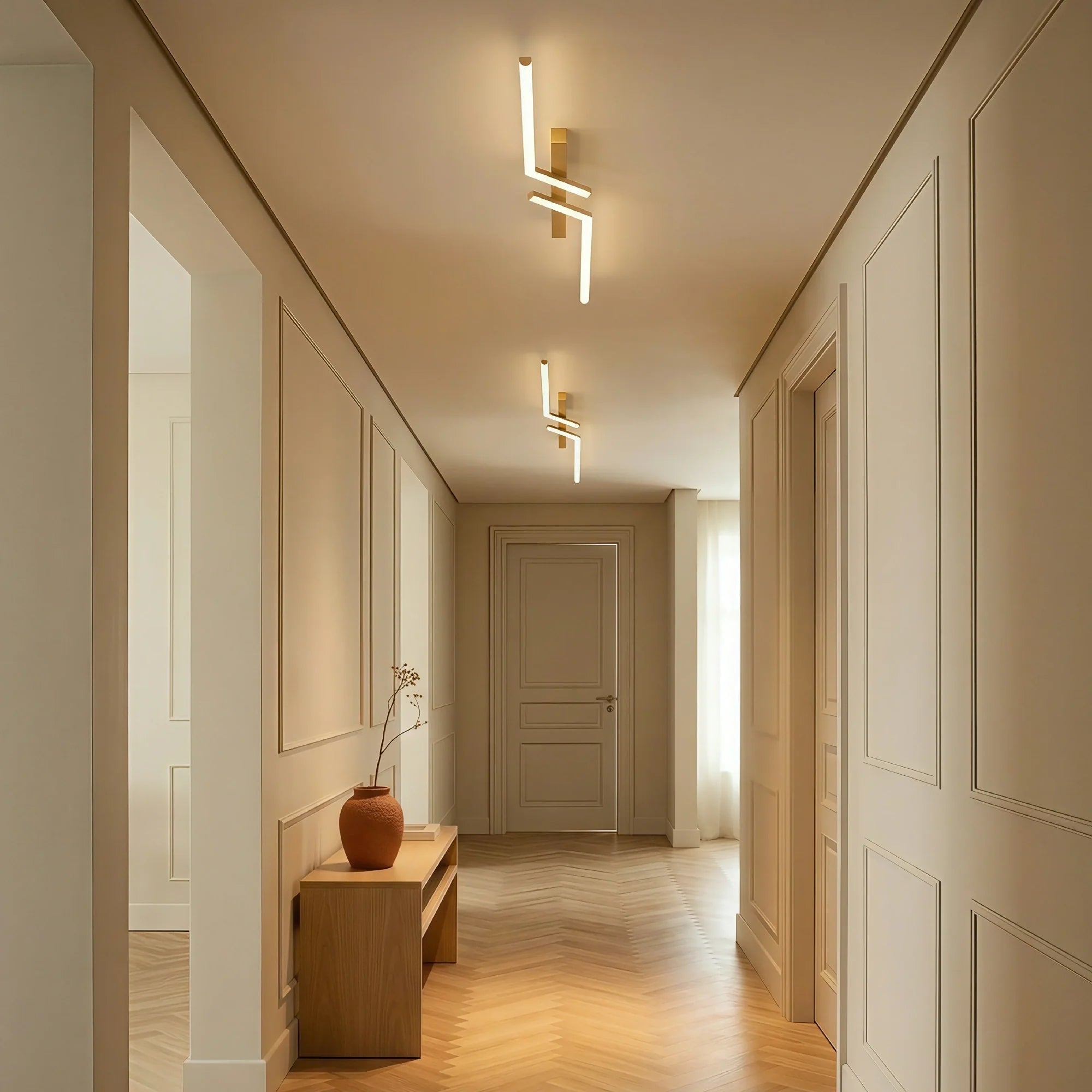 Moderna Semplice Luce da Soffitto LED in Alluminio Nero