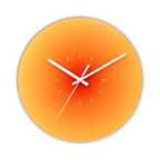 Tramonto - Orologio da Parete Design in Vetro