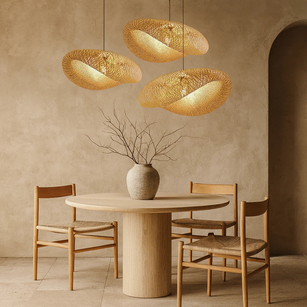 Lampada a Sospensione Moderna in Bambù