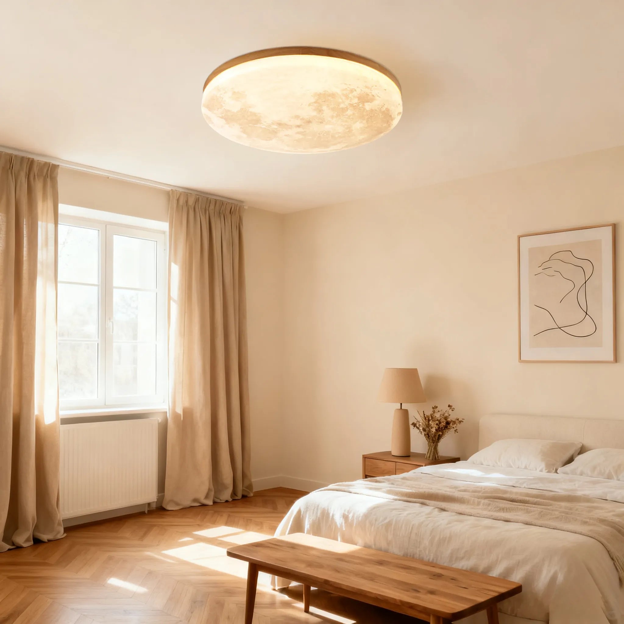 Moderna Creativa Lampada da Soffitto Rotonda Luna