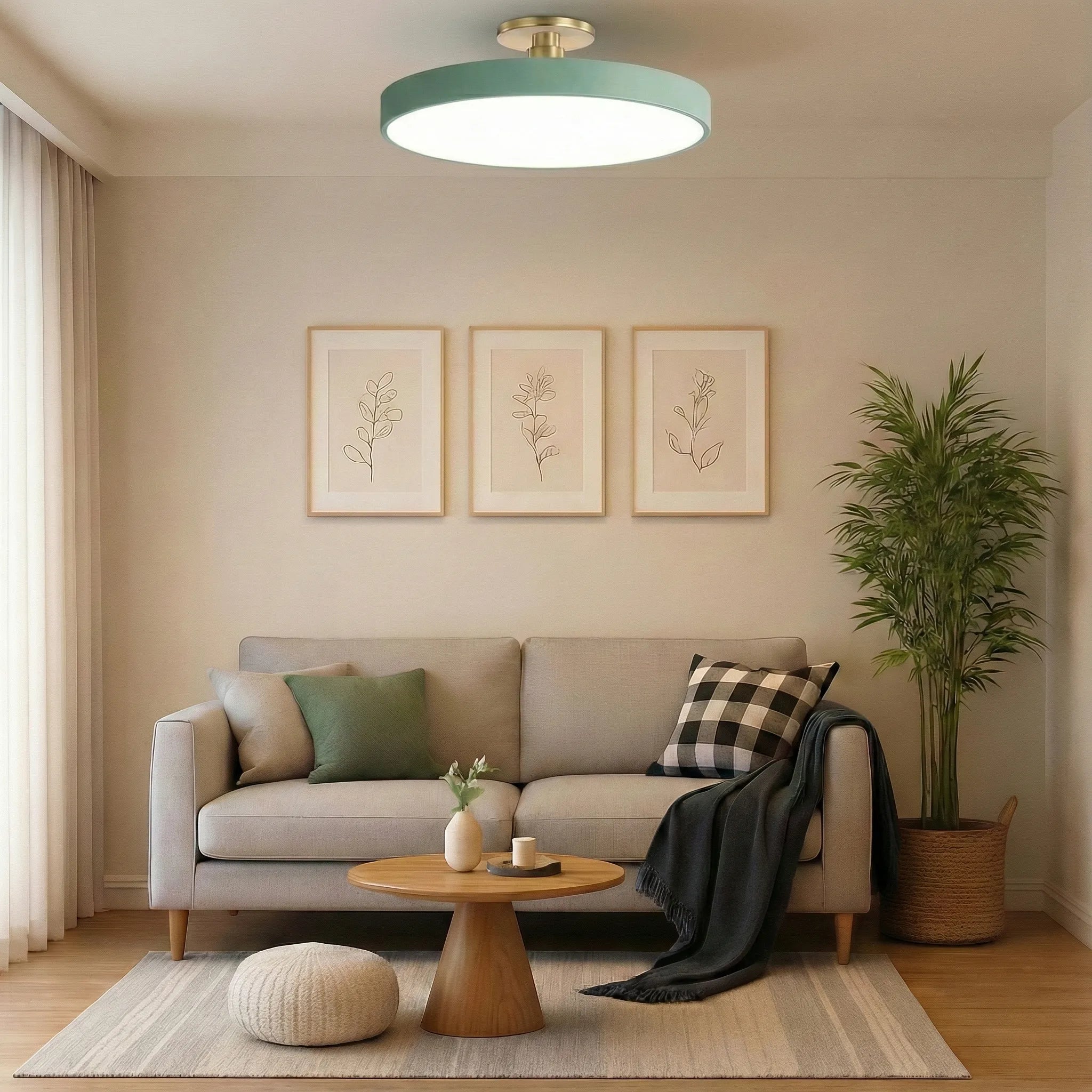 Lampada da soffitto rotonda a incasso nordica
