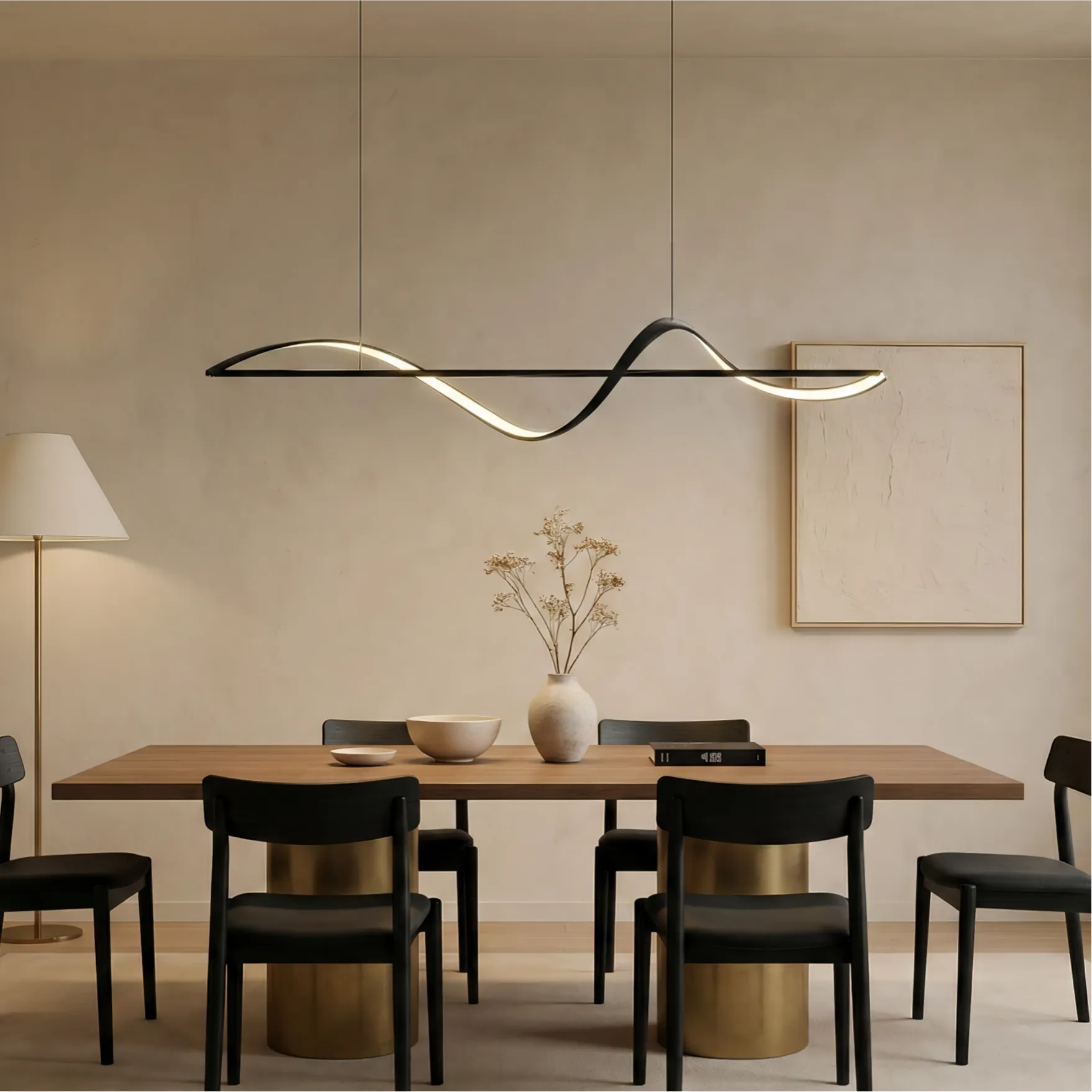 Moderna Creativa Italiana Semplice Linee Lampada a Sospensione per Ristorante