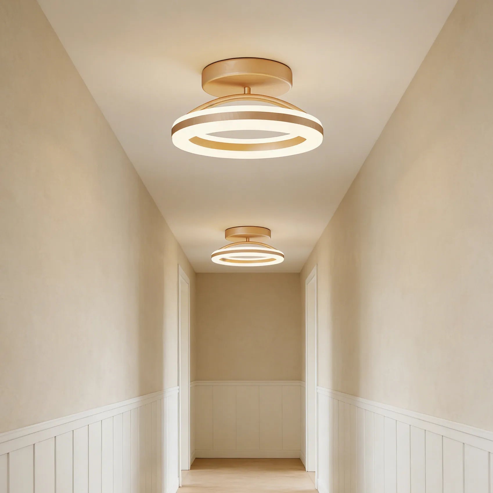 Lampada da soffitto rotonda in ferro moderno chic