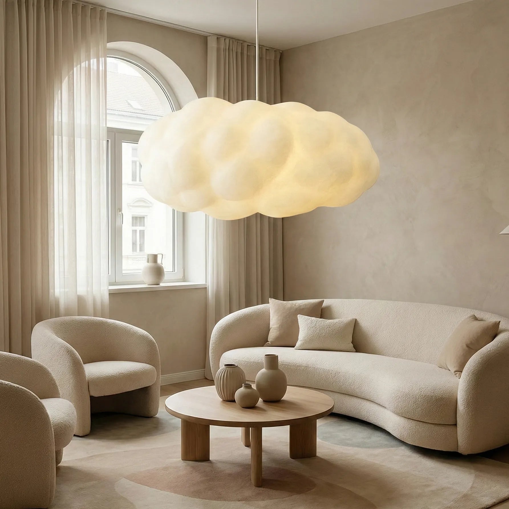 Lampada da soffitto moderna a forma di nuvola creativa