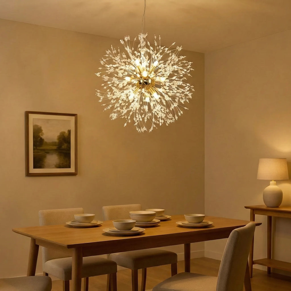 Lampada a Sospensione in Cristallo Dente di Leone Nordico
