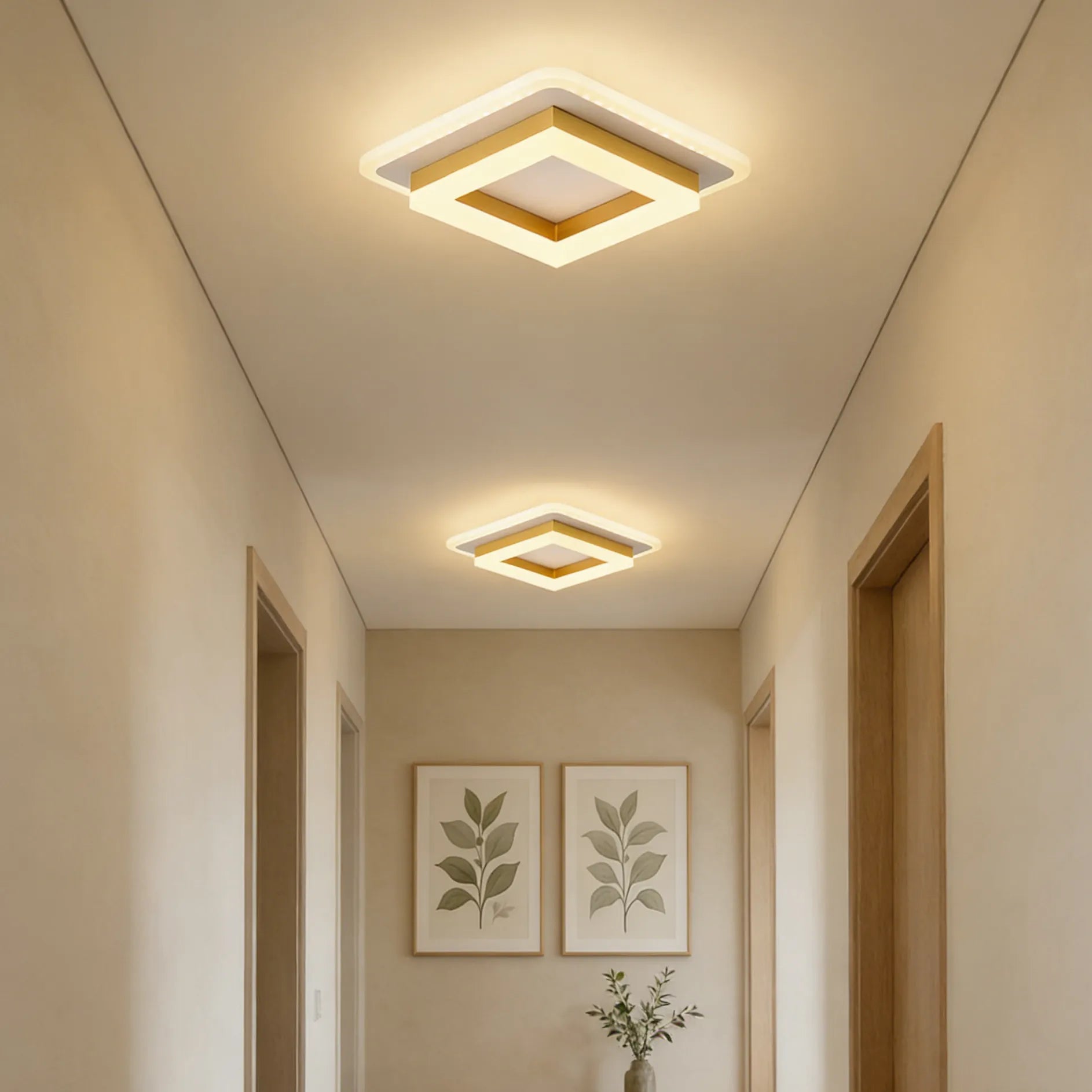 Lampada da soffitto quadrata creativa moderna