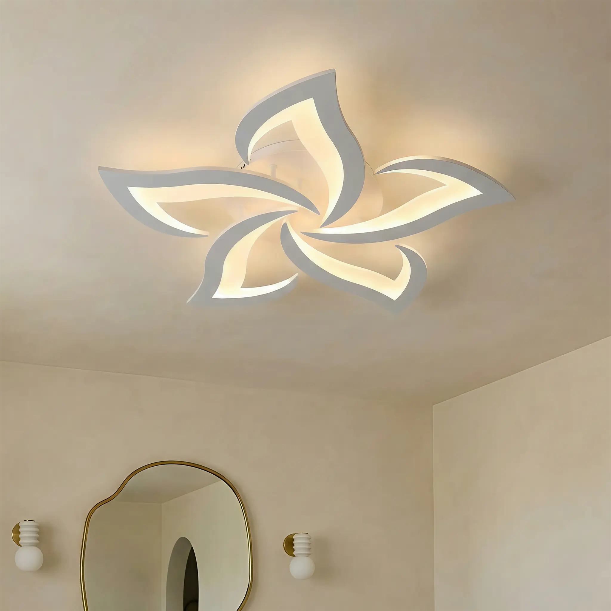 Moderna Lampada da Soffitto a Forma di Fiore Creativa