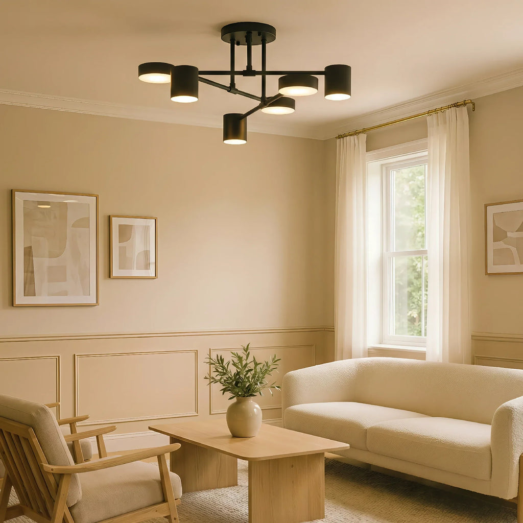 Nuova Luce da Soffitto Geometrica in Metallo